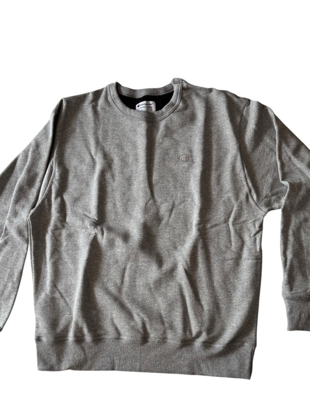 NWT Men’s Oxford Gray Champion Powerblend Fleece Crew Neck Sweatshirt